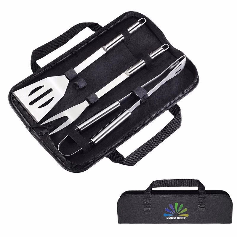 Barbeque Grilling Tool Set with Carry Bag
