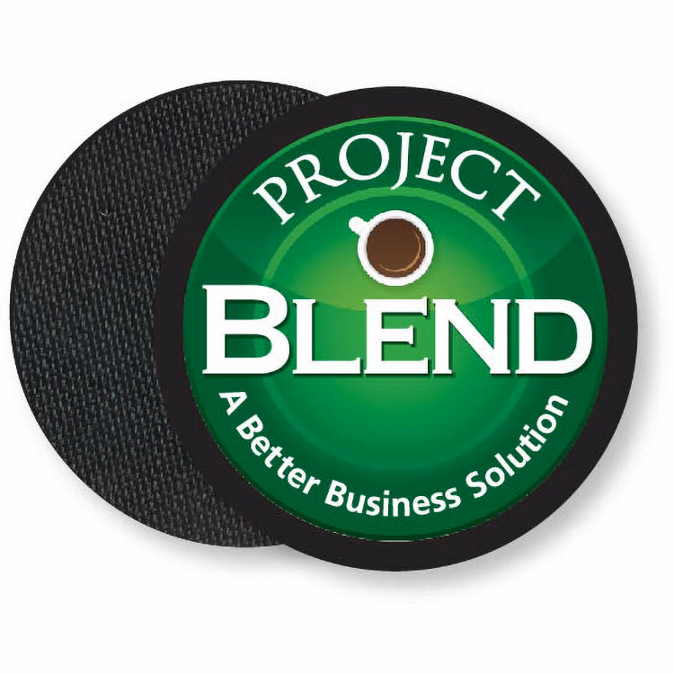 Premium Coasters .020 Gloss Copolyester Topcoat & 3/32" Rubber base 3.5" round, Full Colour Imprint
