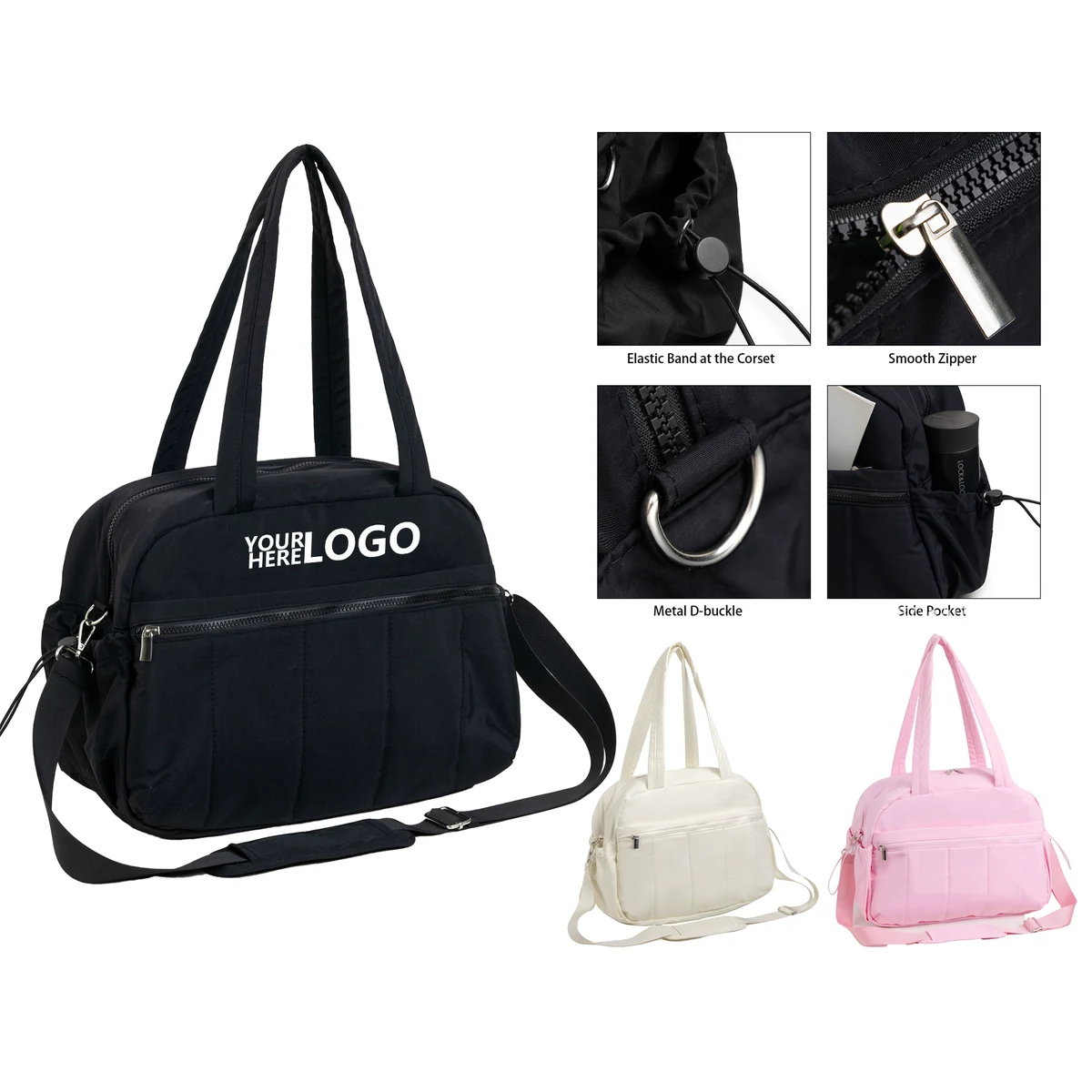 Waterproof Nylon Crossbody Bag for Fitness and Travel 1