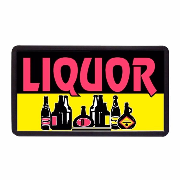 Liquor 13" x 24" Simulated Neon Sign