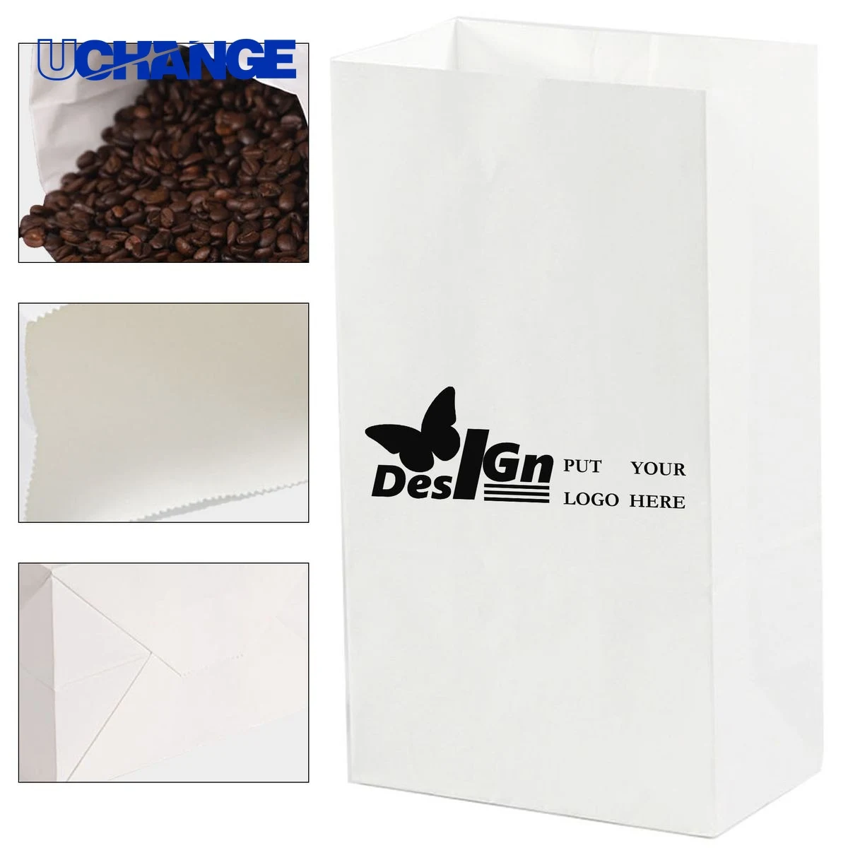 Full Color White Kraft Paper Bag Container 1