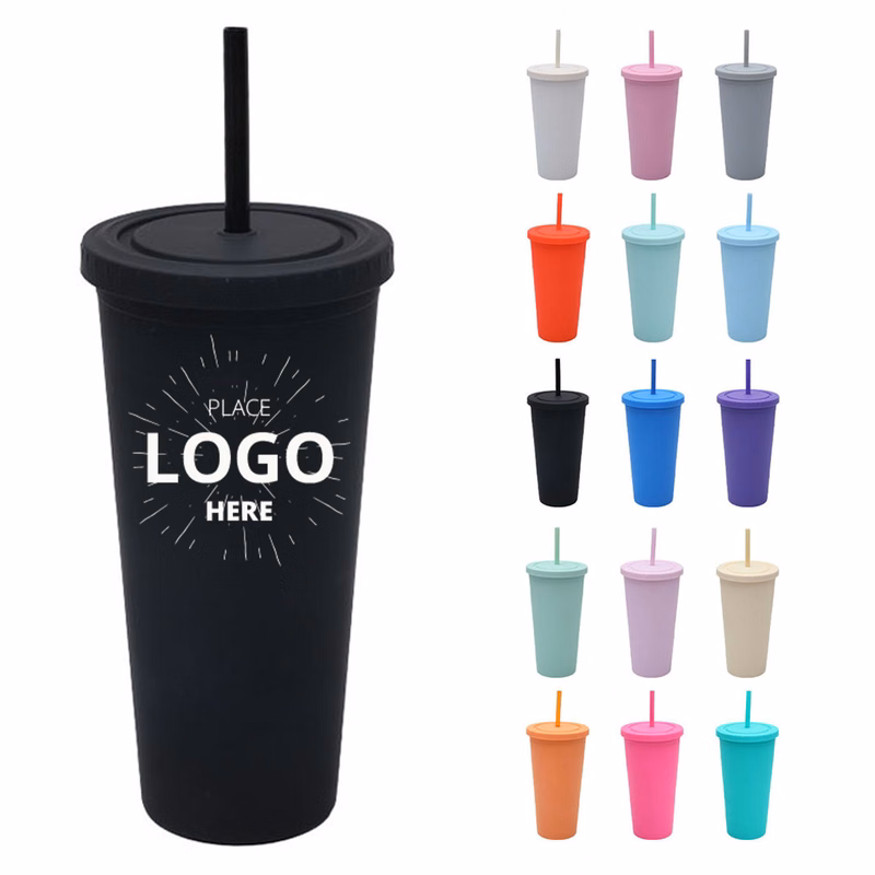 Water Cup with Straw