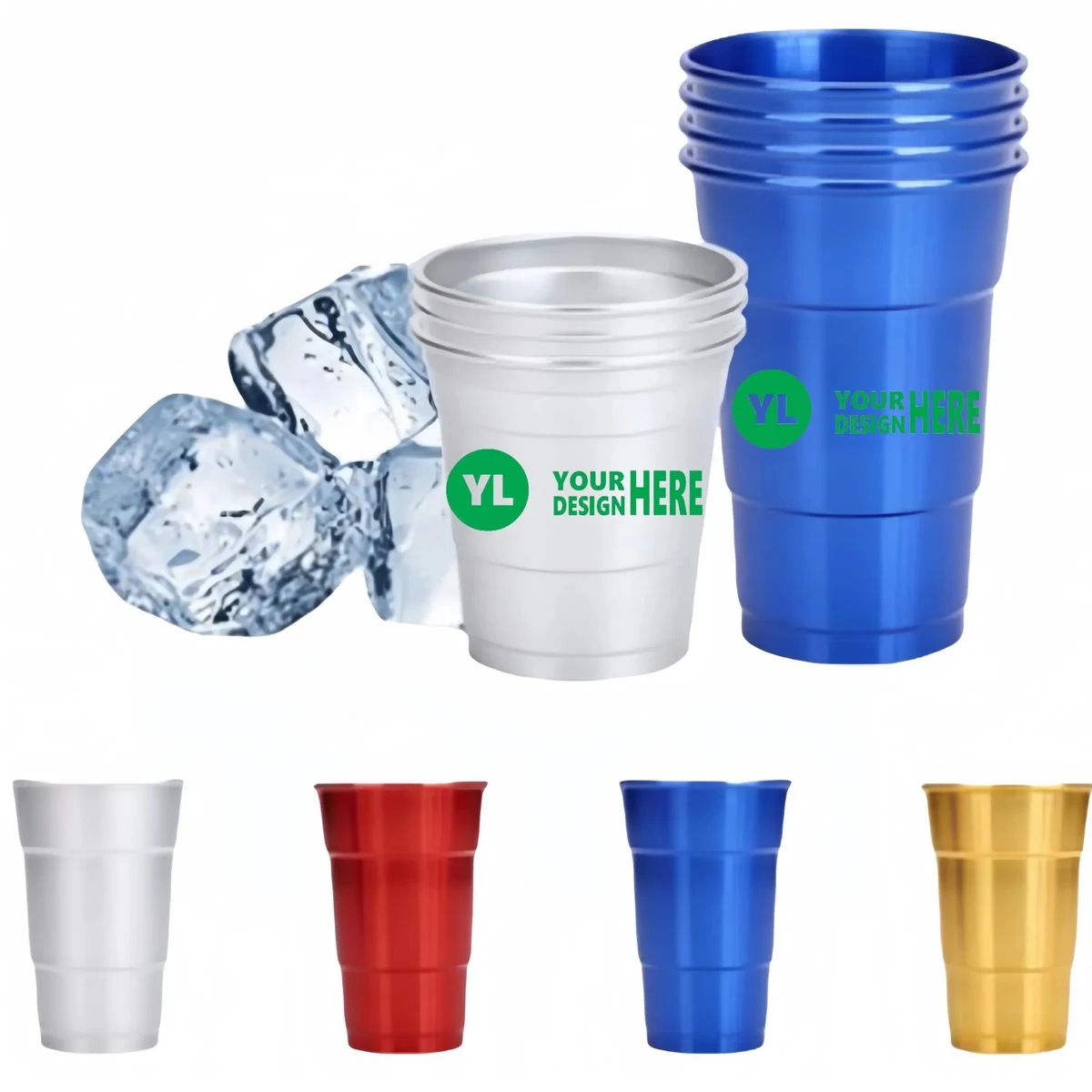 16 Oz.Reusable Aluminum Drink Cup 1