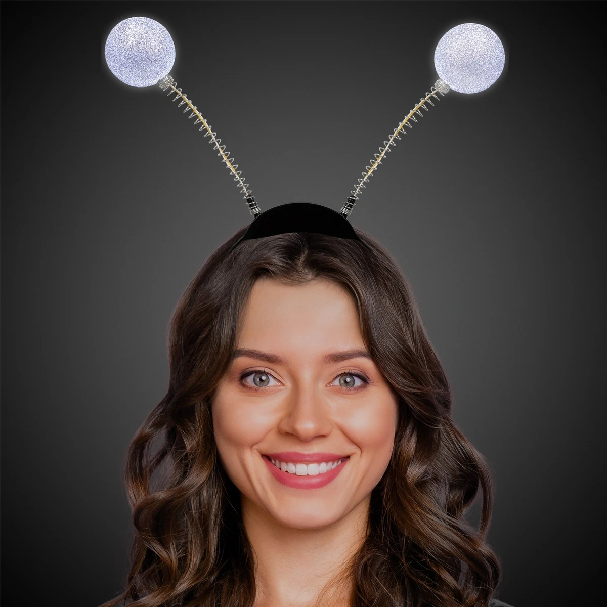 Silver Glitter Bobble Light Up Head Bopper 1
