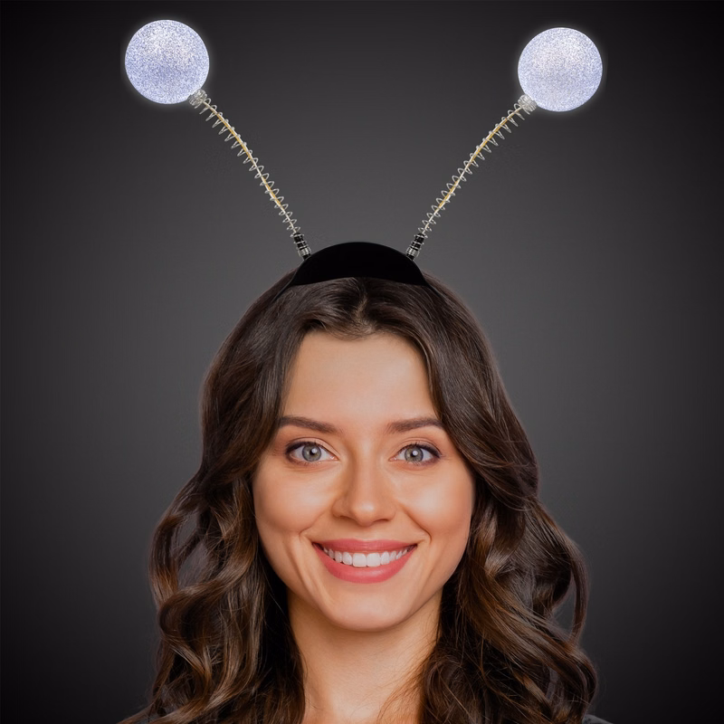Silver Glitter Bobble Light Up Head Bopper