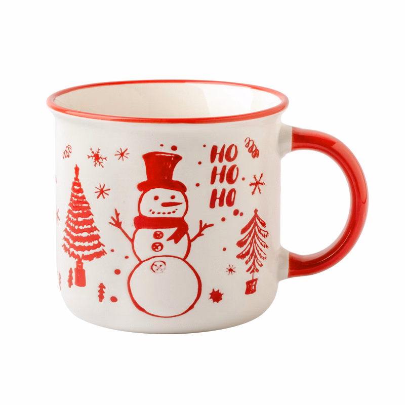 Festive Cartoon Ceramic Christmas Mug