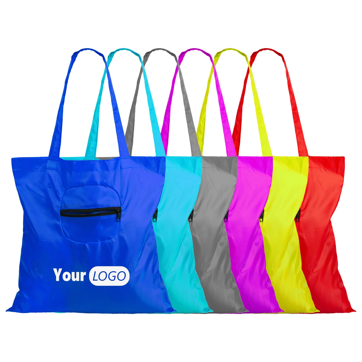 Polyester Compact Foldable Shopping Bag With Custom Logo 1