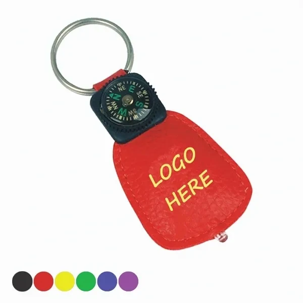 PU Leather Keychain With LED Light 1