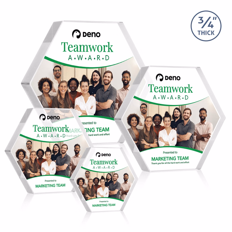 Gilford Hexagon VividPrint™ Award - Clear