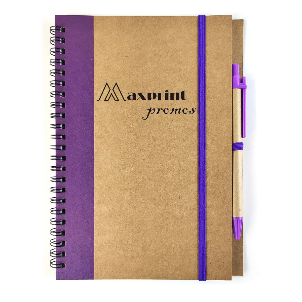 Recycled Spiral Notepad With Hard Cover Pen 1