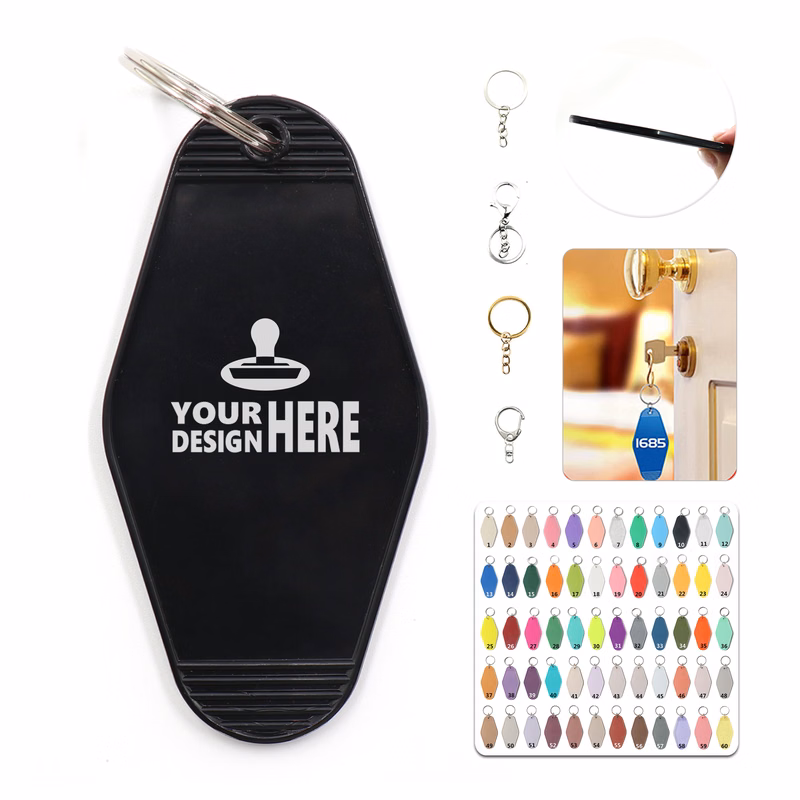 Hotel Keychains Vintage Plastic Rhombus Motel Key Tags