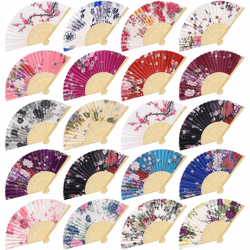 Fabric Bamboo Bone Folding Hand Fan