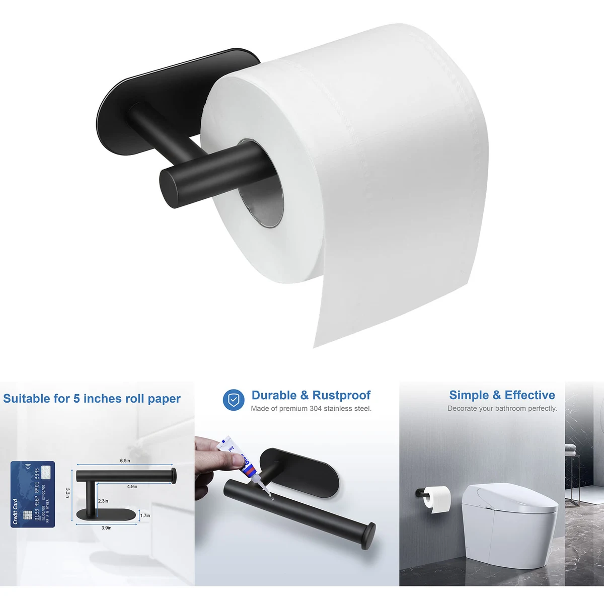 Adhesive Toilet Paper Holder 1