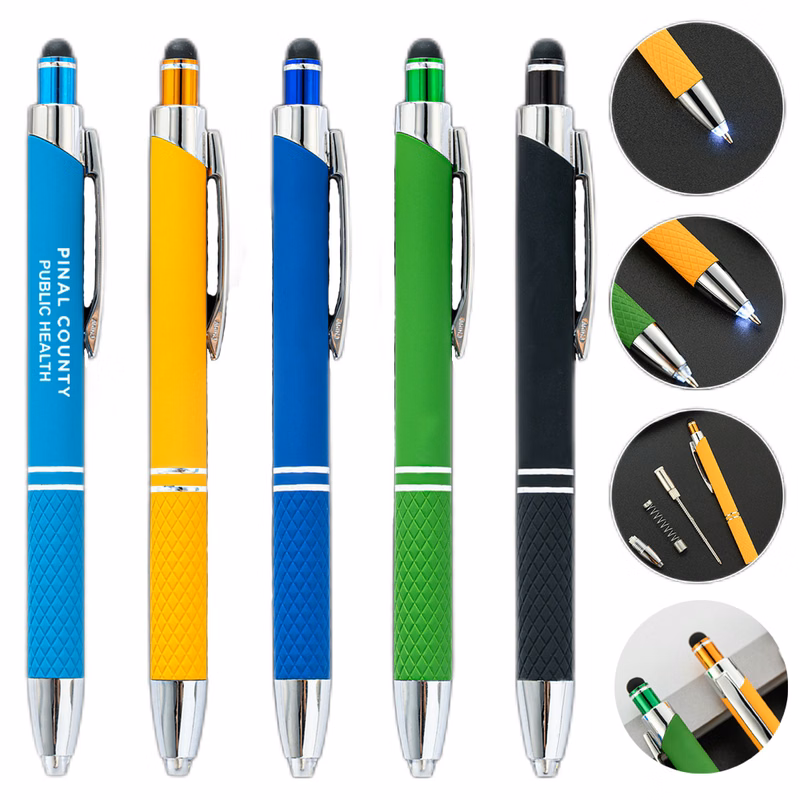 Softy Gel Pen w/ Stylus& LED Light