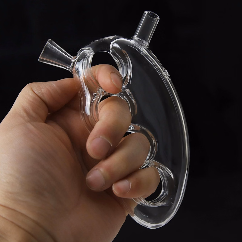 Glass Knuckle Hand Smoking Pipe