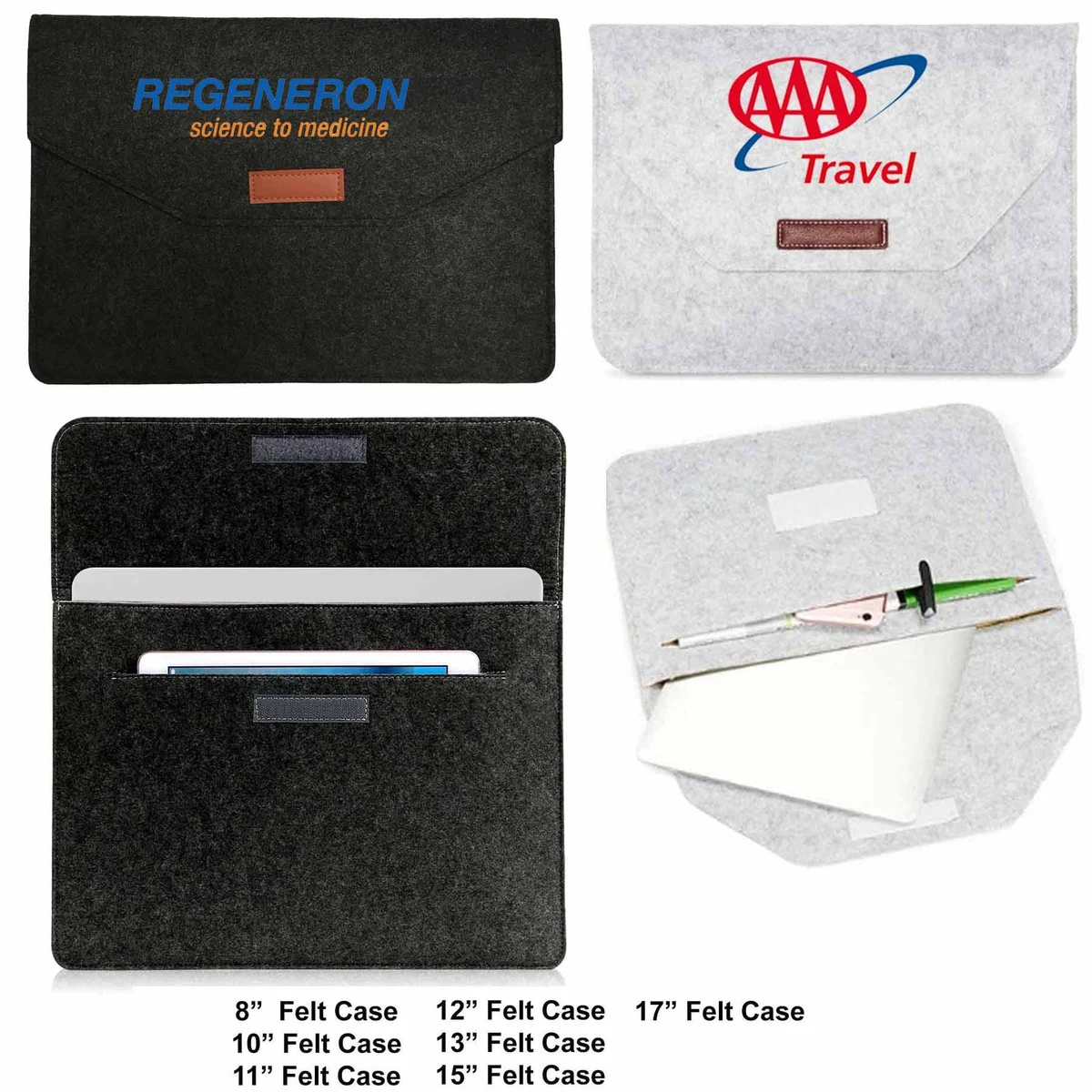 iBank ® 12" Felt Sleeve Case with pocket for Laptop Tablet 1