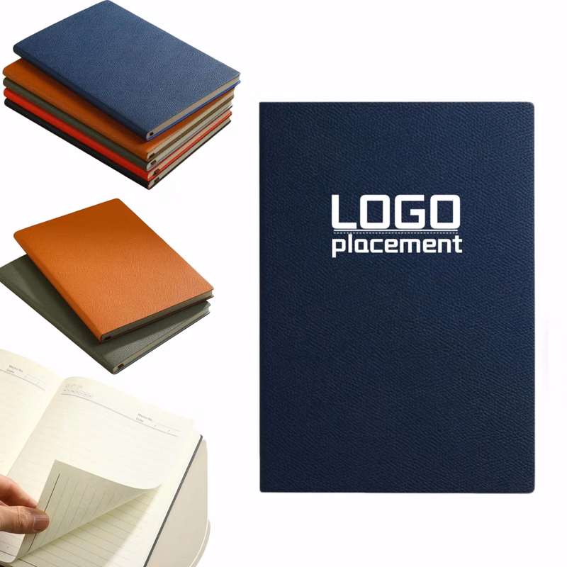 A5 Business Notebook, Lychee Leather, Custom Logo