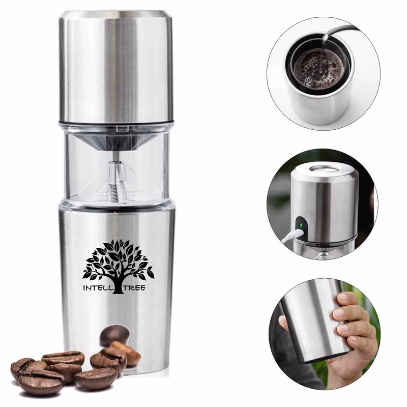 Portable Electric Burr Coffee Bean Grinder With Cup