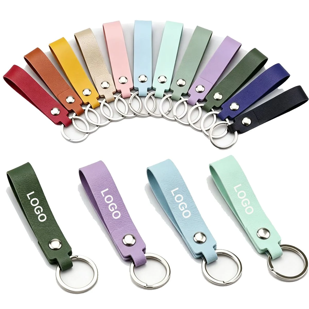Promotional Leatherette Key Fob For Logo Engraving 1