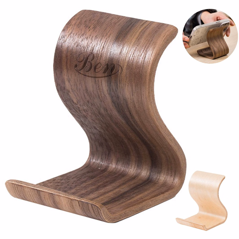 Birch Wood Phone Stand