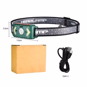 Portable LED Head Flashlight Lamp With Adjustable Elastic Headband
