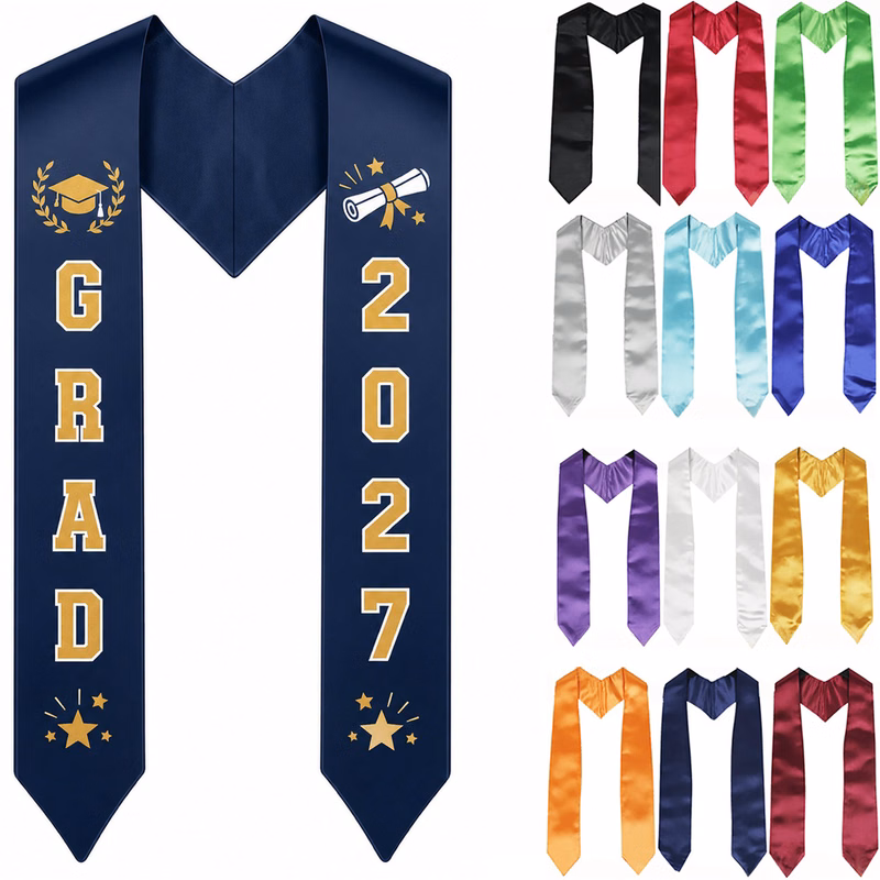 60" "Unisex Adult Plain Graduation Honor Stole Sash