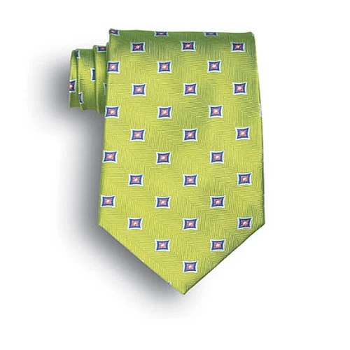 Lime Green Vasari Polyester Tie 1