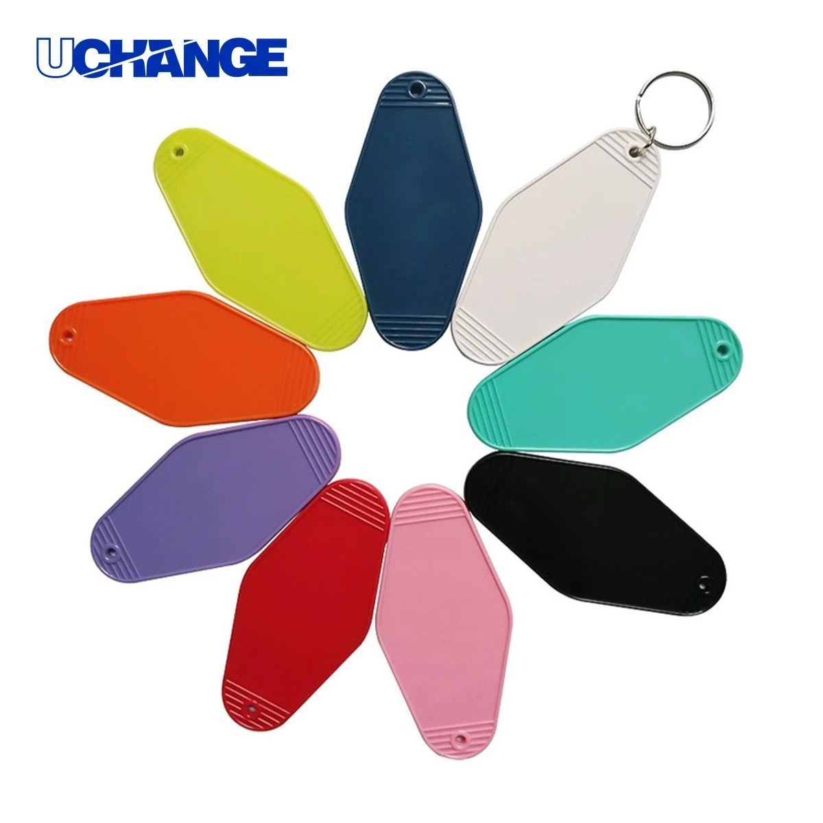 Diamond-Shaped Plastic Hotel Keychain 1