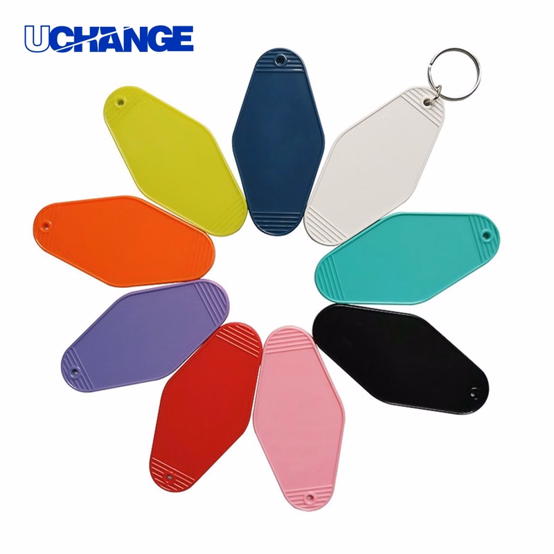 Diamond-Shaped Plastic Hotel Keychain