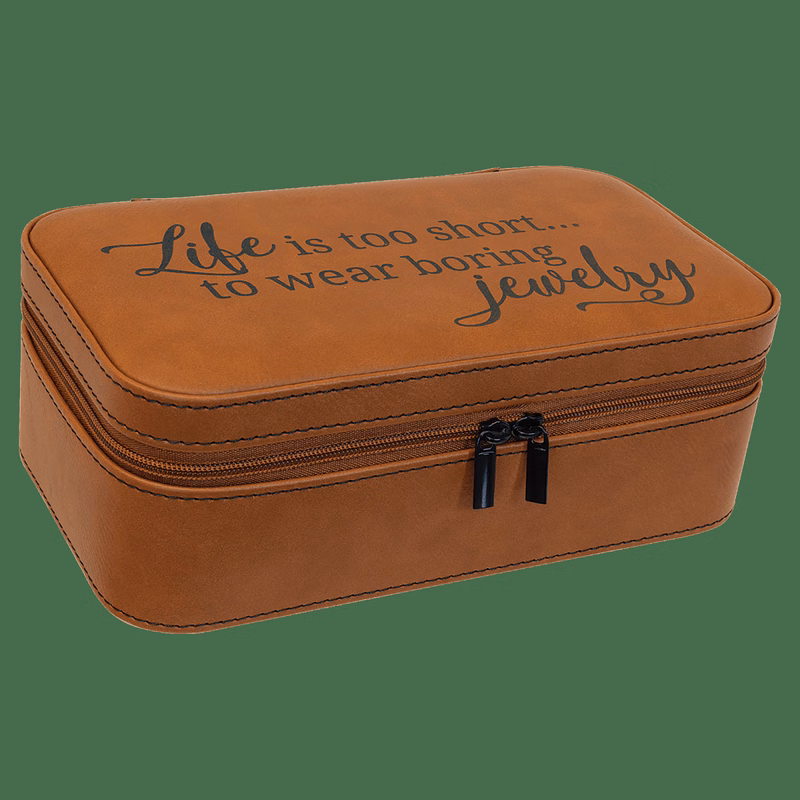 7 1/2" X 4 1/2" Rawhide Leatherette Jewelry Box