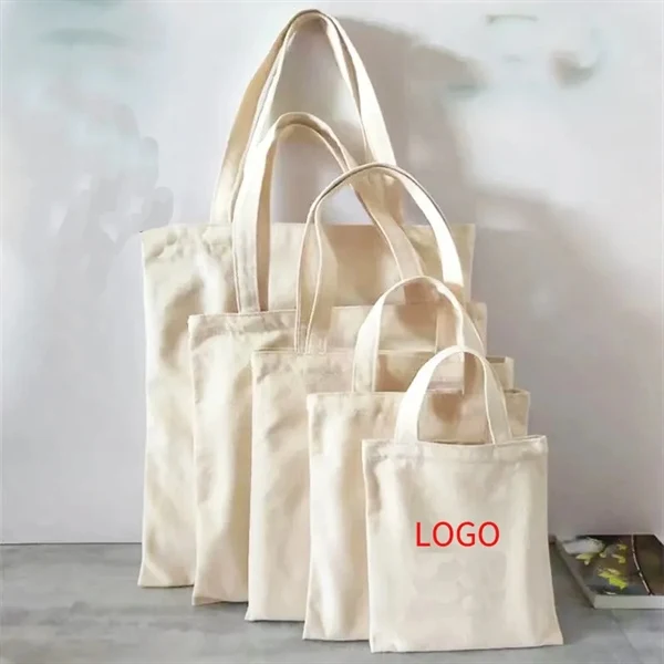 Custom Canvas Tote Bag — 13.78 Inch Eco-Friendly Promotional Shopping Bag, custom tote bag with logo imprint 1