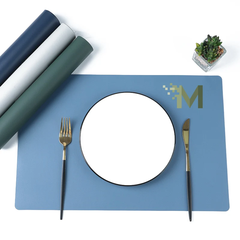 Waterproof PVC Leather Rectangular Table Mat 1