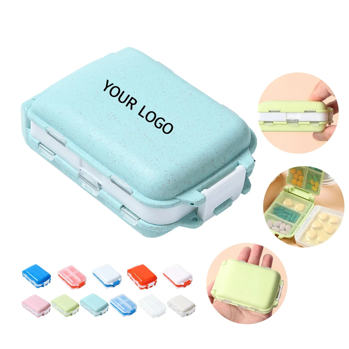 Compact 3 Layer Pill Case with Secure Clasp Closure 1