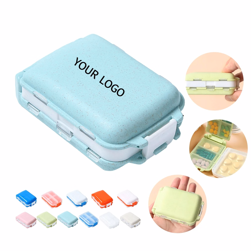 3 Layer Pill Organizer with 8 Compartments Compact