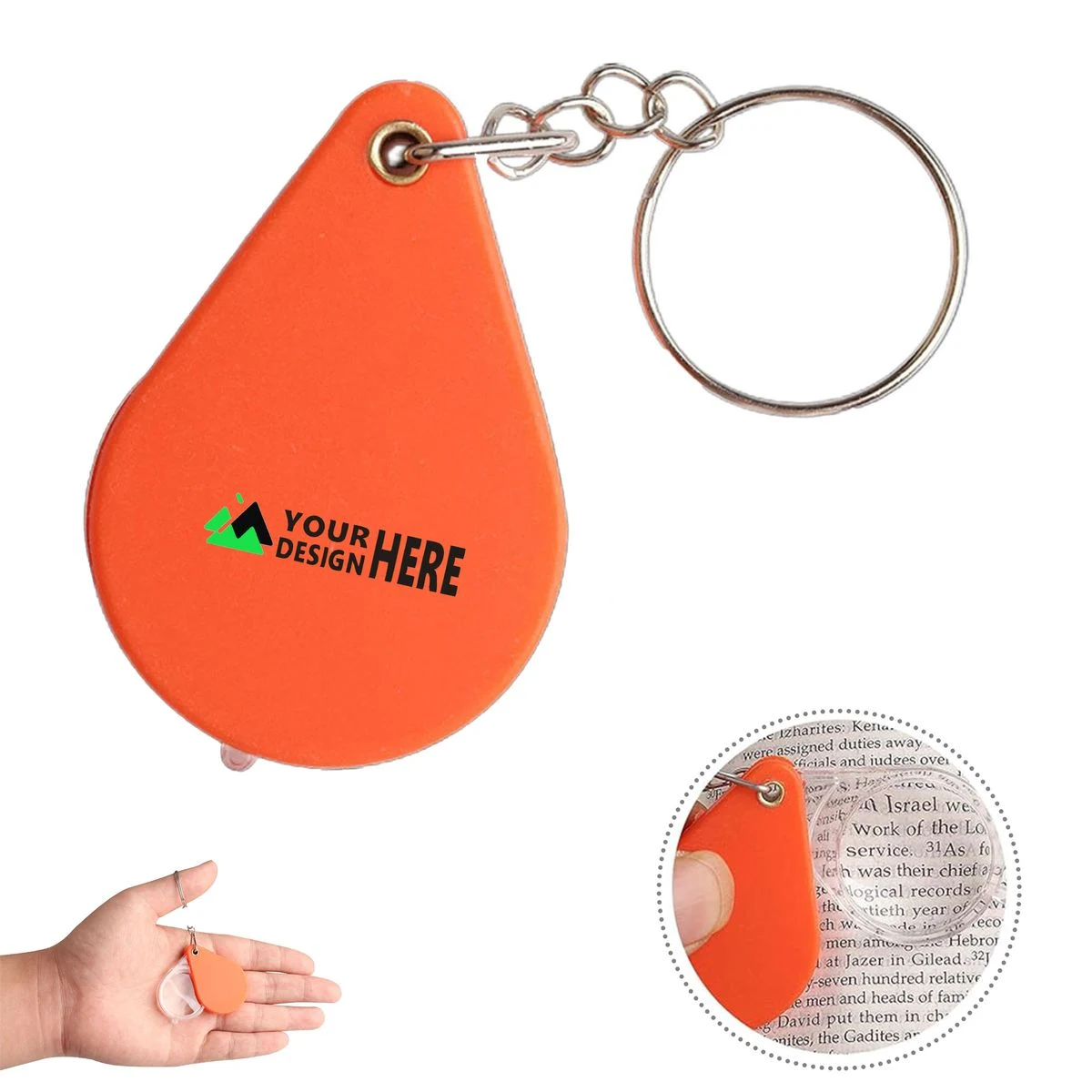 Mini Magnifying Glass Folding Keychain 1
