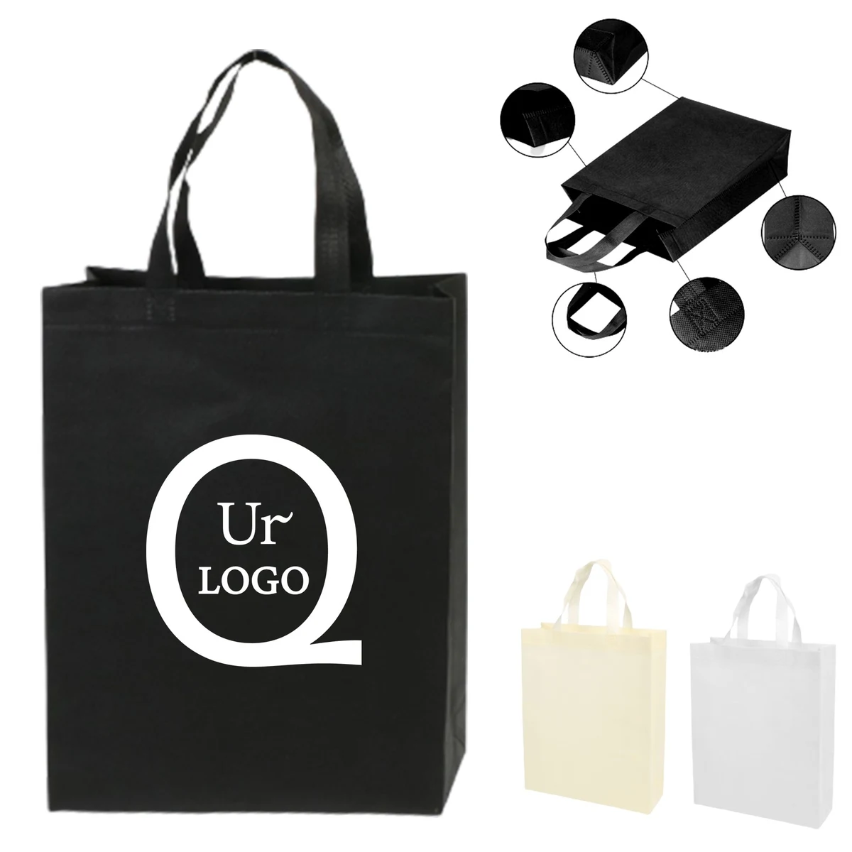 13.75 X 16.25 X 7.25 Inch Grocery Non Woven Tote Bag 1