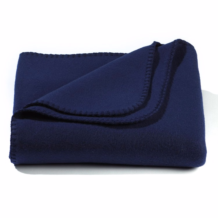 CLOSEOUT - Navy Value Fleece Throw Blanket