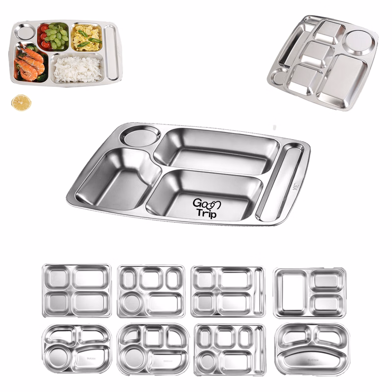 Stainless Steel Divided Lunch Tray