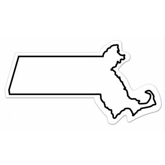 Massachusetts State Shape Magnet - Full Color 1