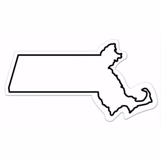 Massachusetts State Shape Magnet - Full Color