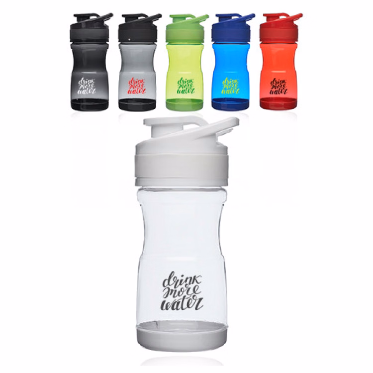 20 oz Plastic Water Bottles with Flip Lid - BPA Free