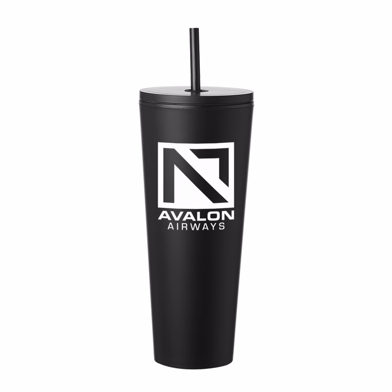 24 oz. Sleekline Rubberized Travel Mug (1 Color Imprint)