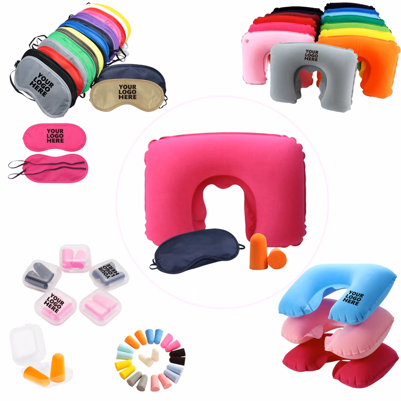 Travel Neck Pillow Eye Mask and Ear Plugs Sets MOQ50