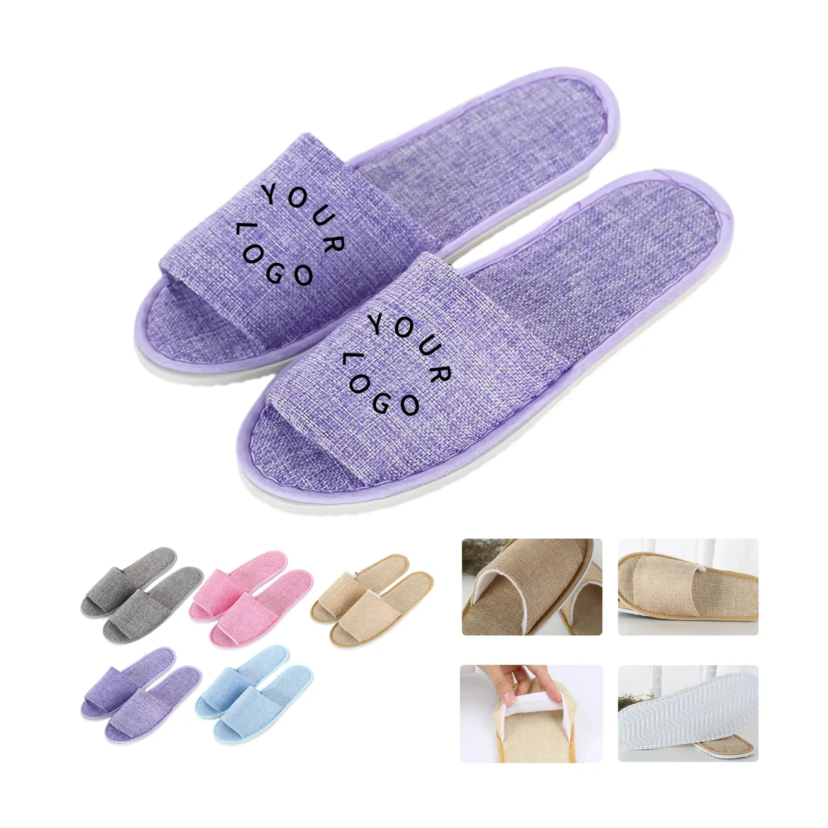 Disposable Linen Hotel Slippers 1
