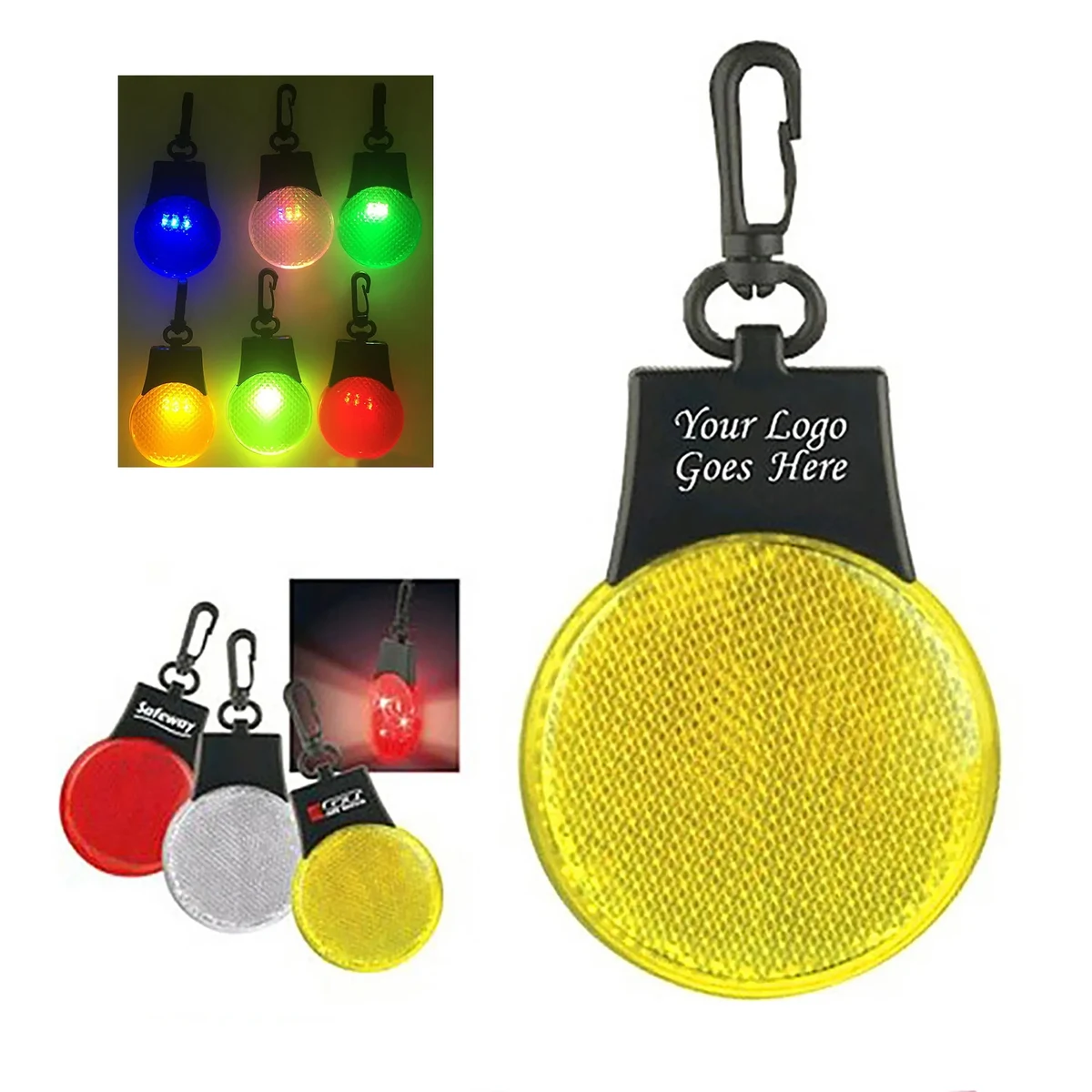 Cycling Safety Warning Led Reflector Keychain Light 1