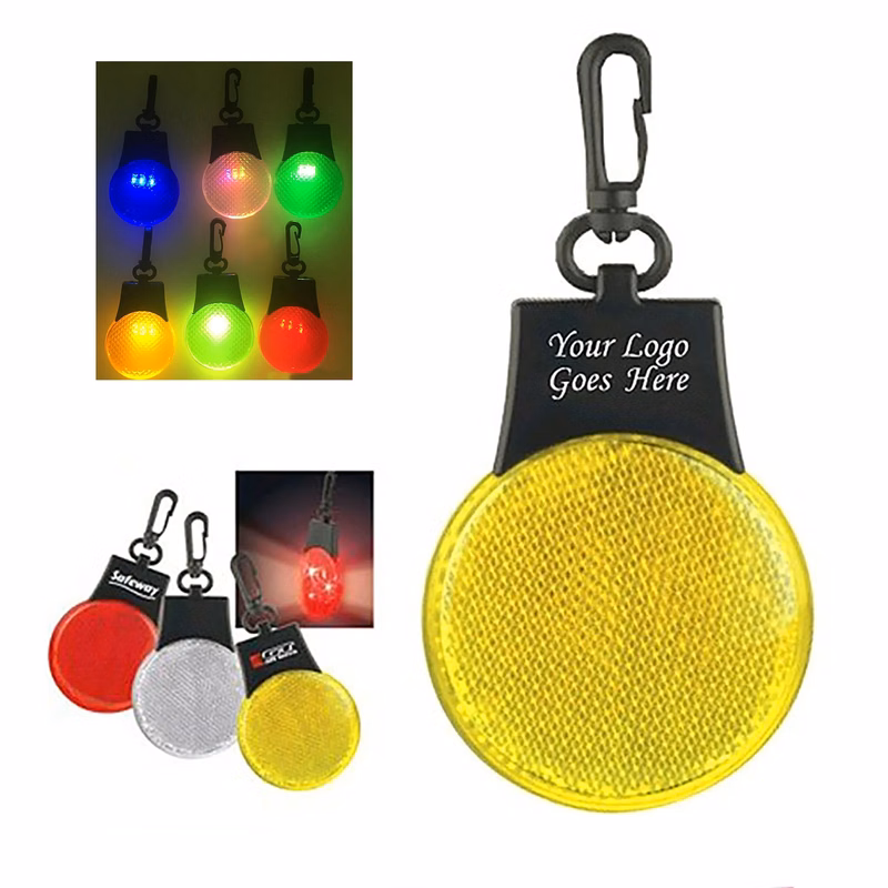 Cycling Safety Warning Led Reflector Keychain Light