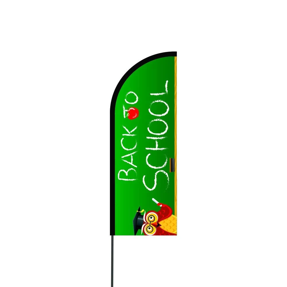 Back to School Flag Kit Hardware 17' Feet Feather Flag Sign Outdoor Banner 1