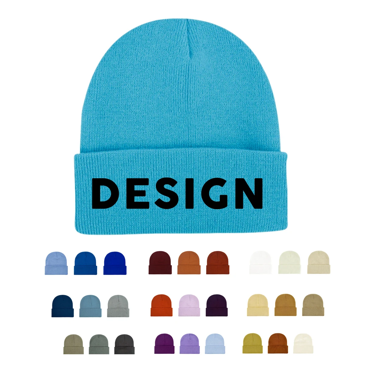 Fold Over Beanie Hat 1