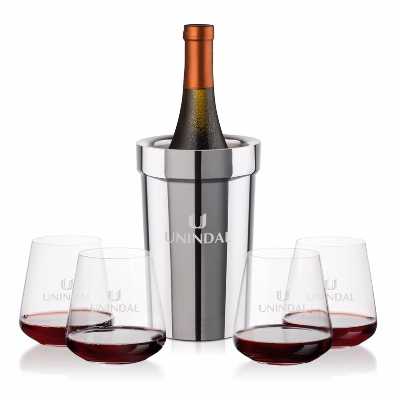 Milano Wine Cooler & Breckland Stemless Wine Set