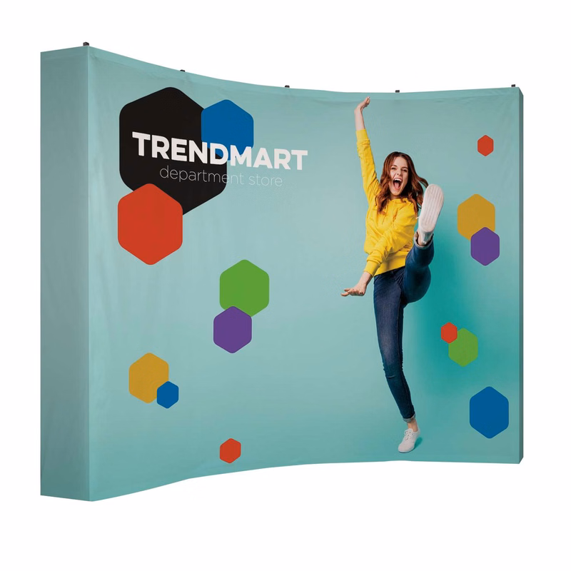 10' Curved Splash Floor Display Wrap Kit (Recycled Polyester Knit)